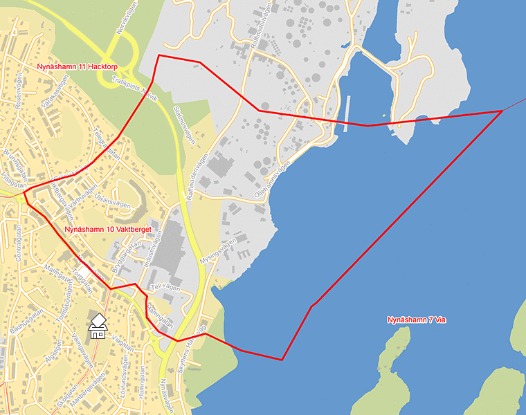 Karta över Nynäshamn 10 Vaktberget