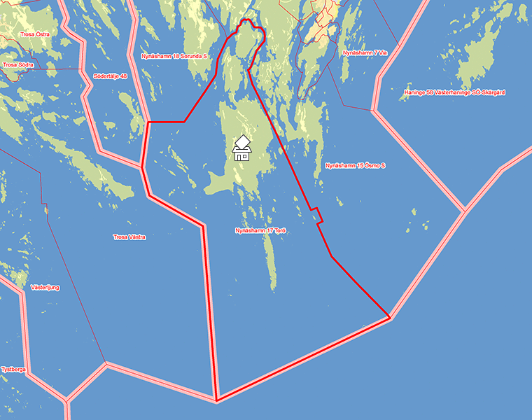 Karta över Nynäshamn 17 Torö