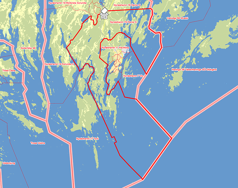 Karta över Nynäshamn 15 Ösmo S