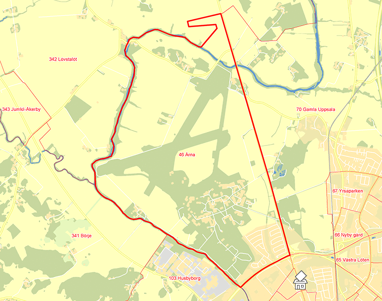 Karta över 46 Ärna