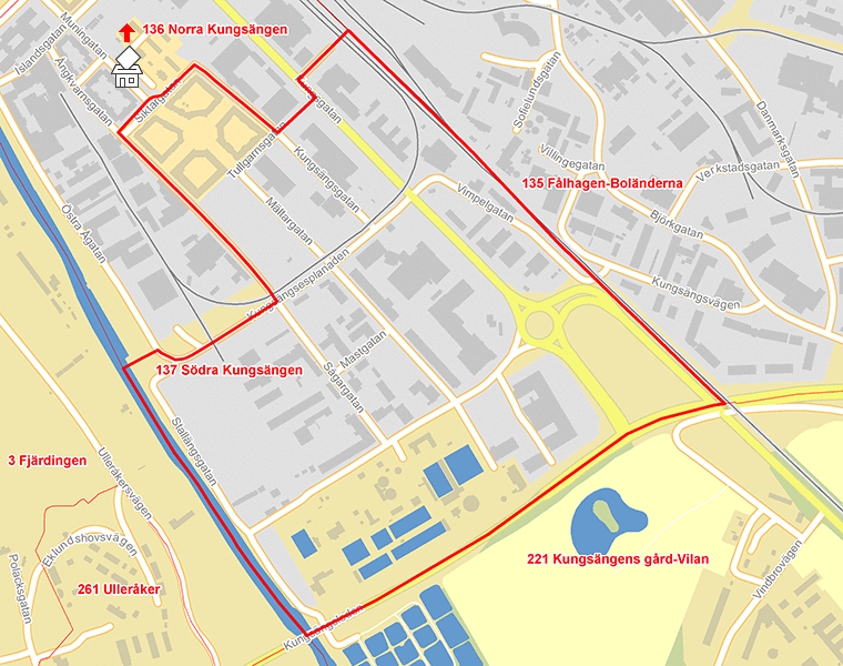 Karta över 137 Södra Kungsängen