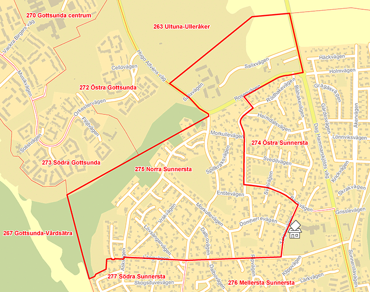 Karta över 275 Norra Sunnersta