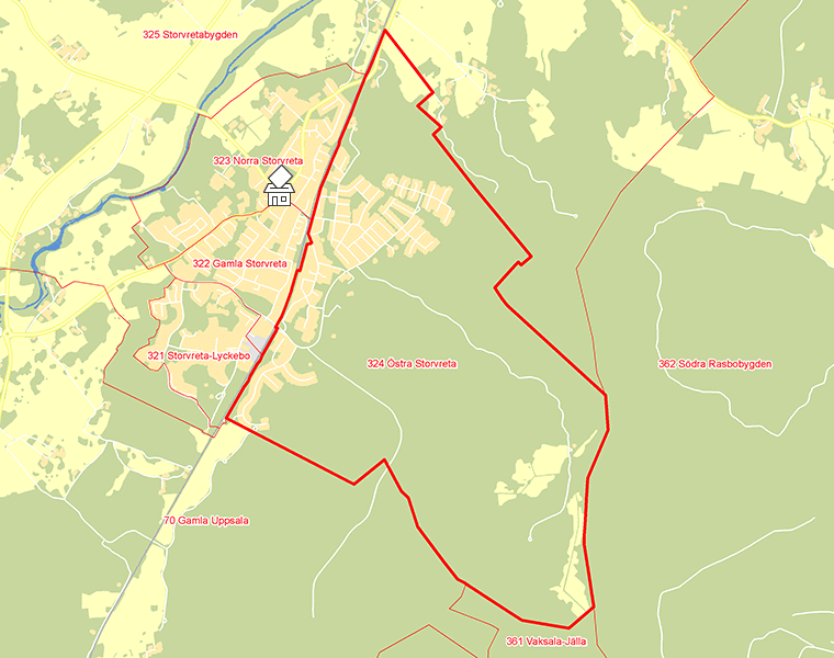 Karta över 324 Östra Storvreta