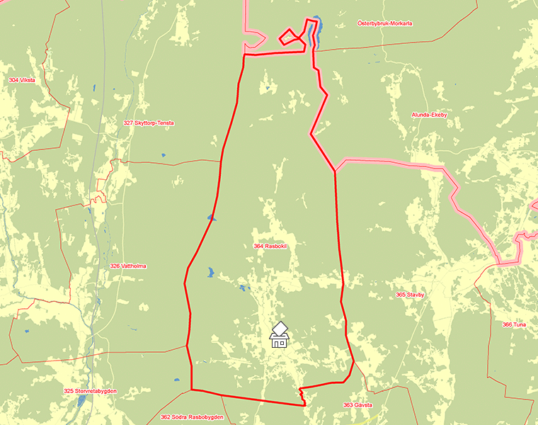 Karta över 364 Rasbokil