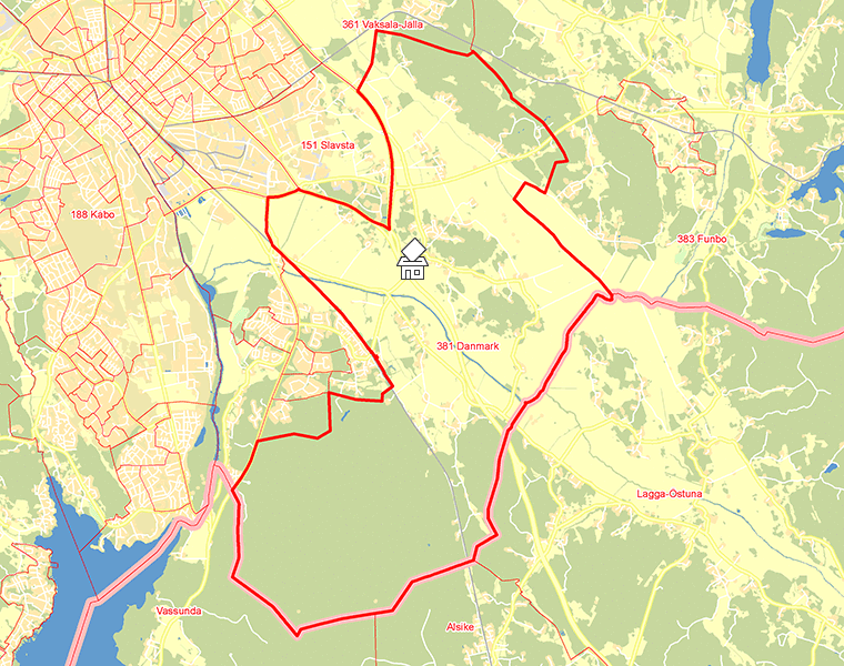 Karta över 381 Danmark