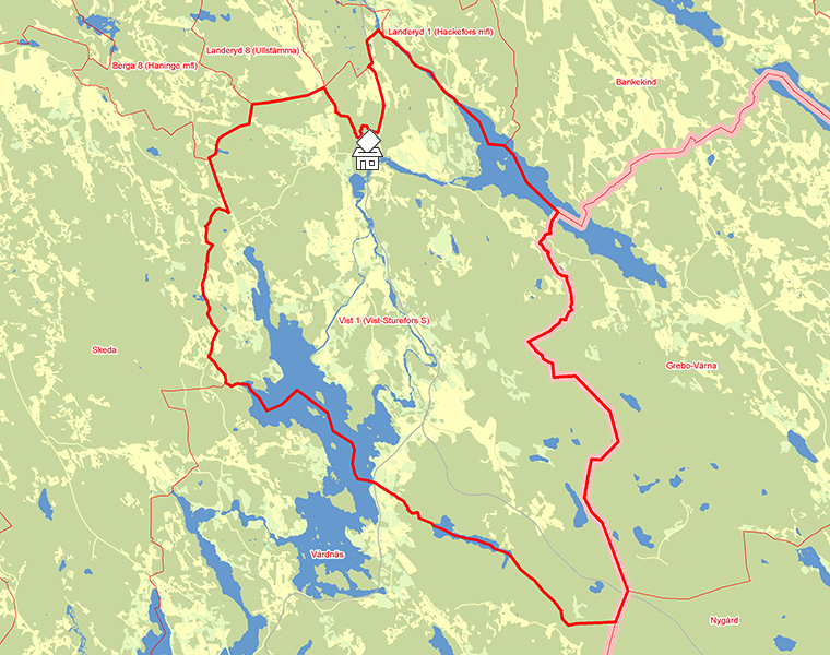 Karta över Vist 1 (Vist-Sturefors S)