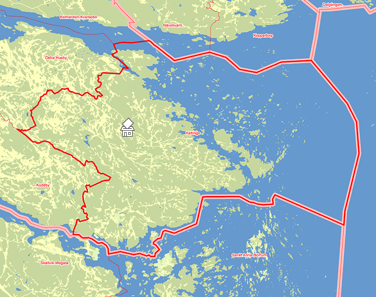 Karta över Kättinge