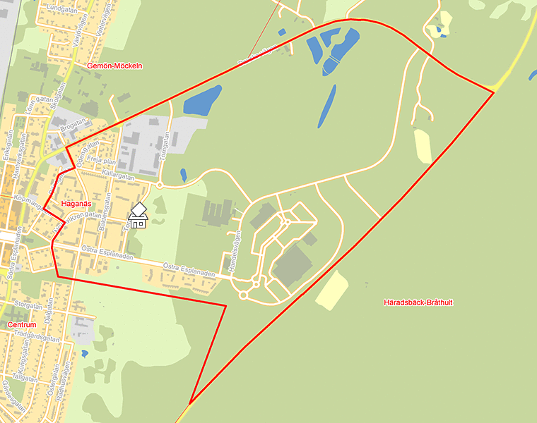 Karta över Haganäs
