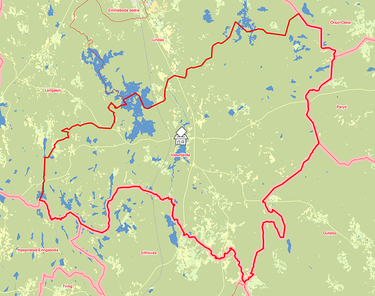 Karta över Vissefjärda