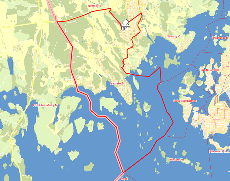 Karta över Nättraby S