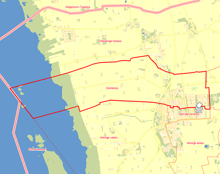 Karta över Eskilstorp