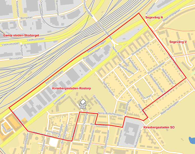 Karta över Kirsebergsstaden-Rostorp