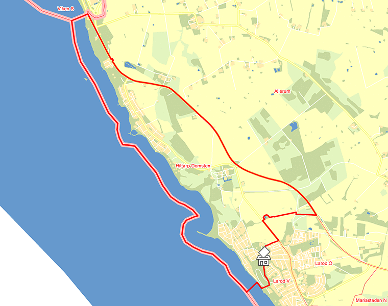 Karta över Hittarp-Domsten