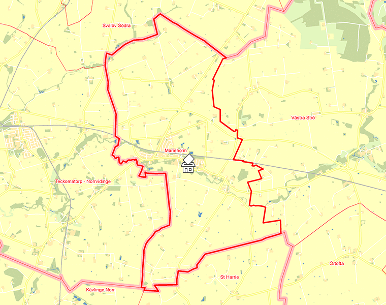 Karta över Marieholm