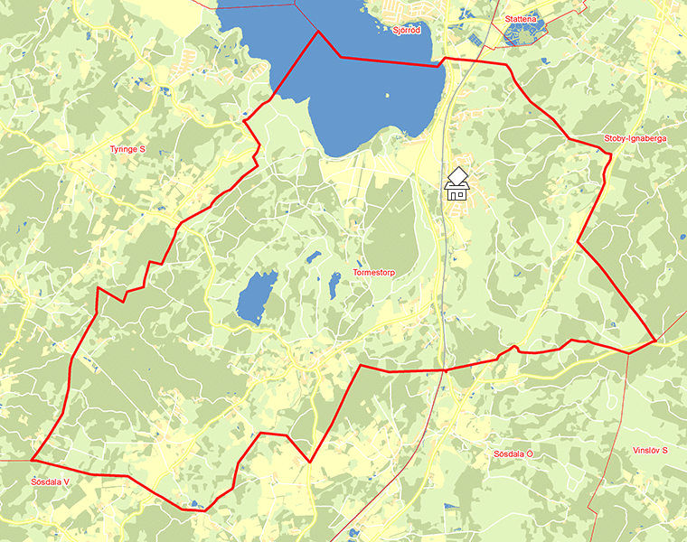 Karta över Tormestorp