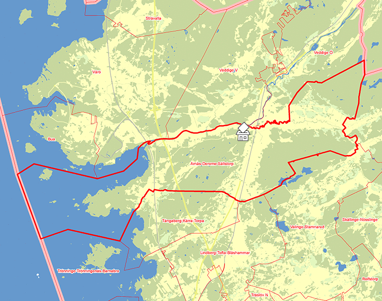 Karta över Årnäs-Derome-Sällstorp