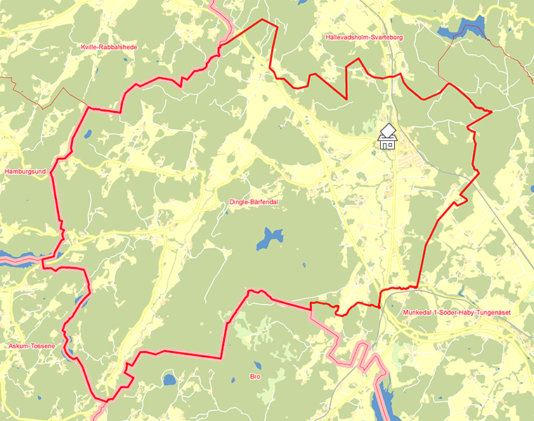 Karta över Dingle-Bärfendal