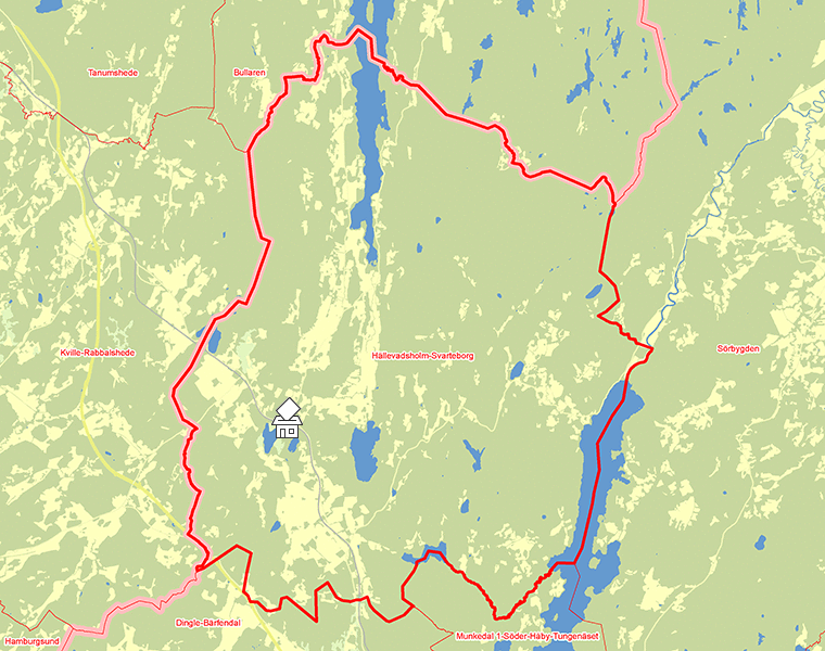 Karta över Hällevadsholm-Svarteborg