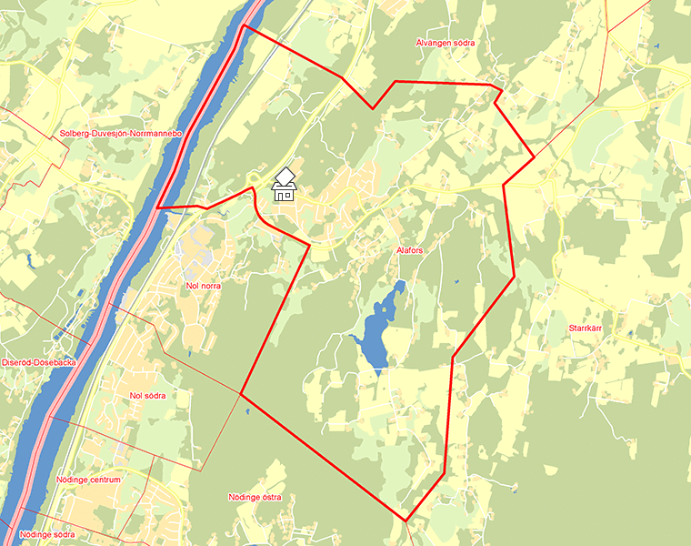 Karta över Alafors