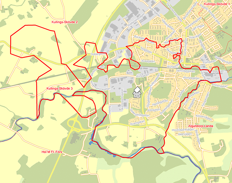 Karta över Kullings-Skövde 3