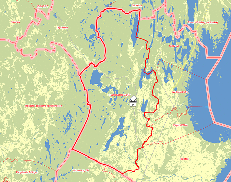 Karta över Rostock/Dalskog/Ör