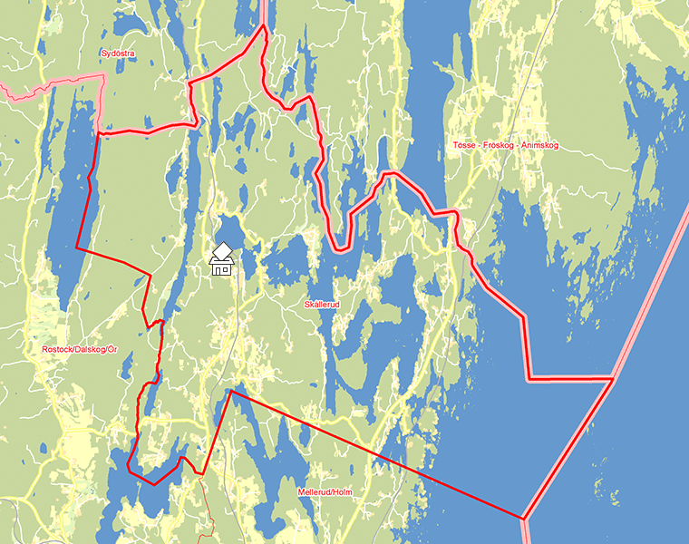 Karta över Skållerud