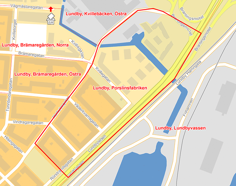 Karta över Lundby, Porslinsfabriken