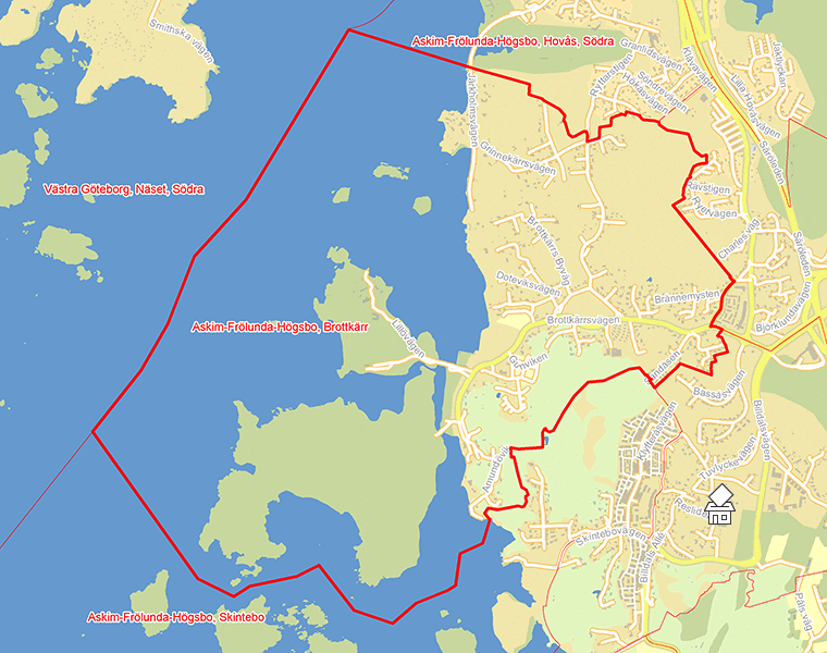 Karta över Askim-Frölunda-Högsbo, Brottkärr