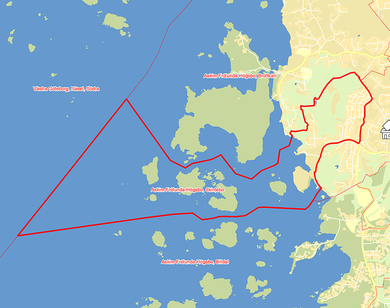 Karta över Askim-Frölunda-Högsbo, Skintebo