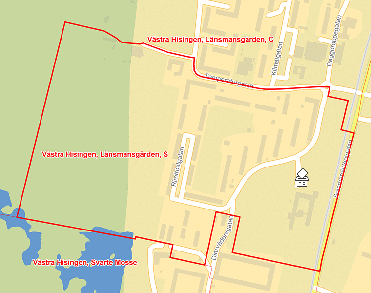 Karta över Västra Hisingen, Länsmansgården, S