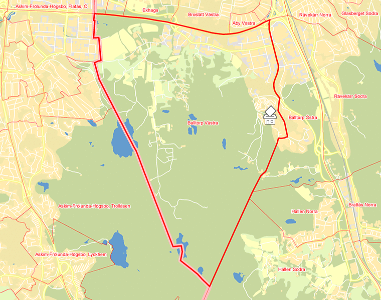Karta över Balltorp Västra