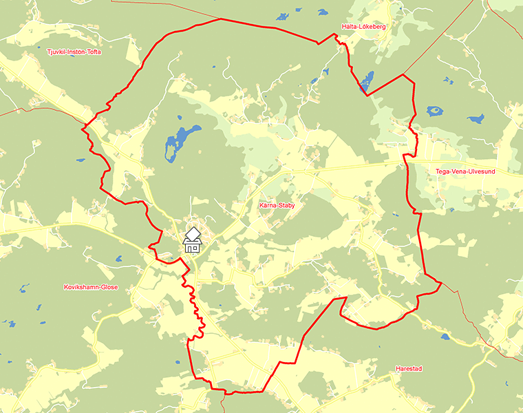 Karta över Kärna-Staby