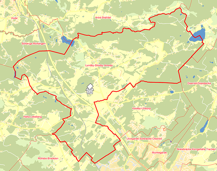 Karta över Lundby-Skårby-Arnebo