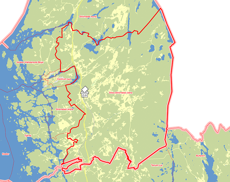 Karta över Skee-Strömstad östra