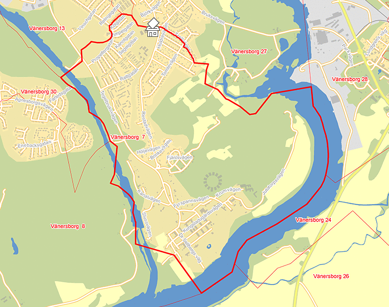 Karta över Vänersborg  7