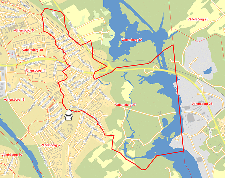 Karta över Vänersborg 27