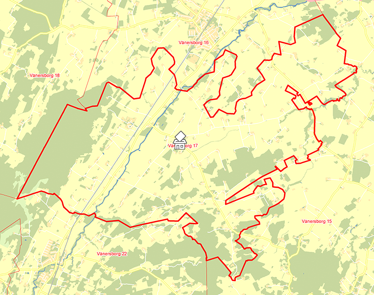 Karta över Vänersborg 17