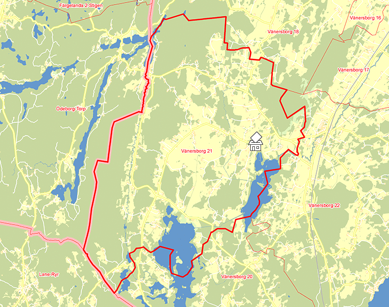 Karta över Vänersborg 21