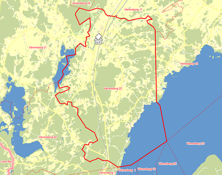 Karta över Vänersborg 22
