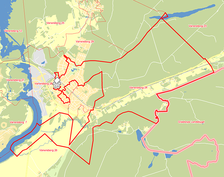 Karta över Vänersborg 24