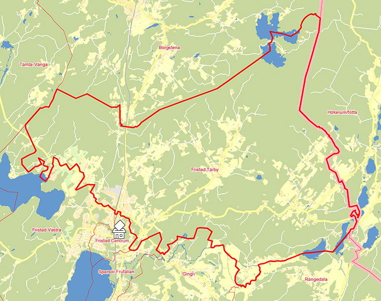 Karta över Fristad Tärby