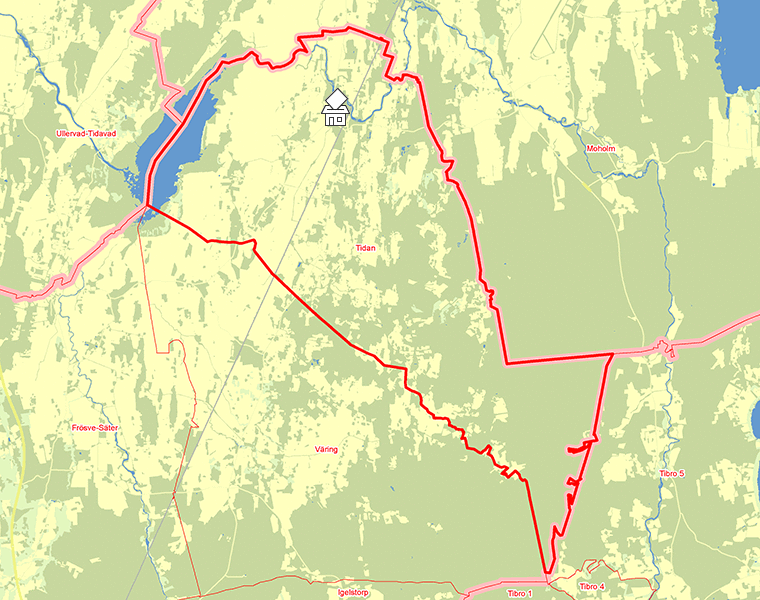 Karta över Tidan