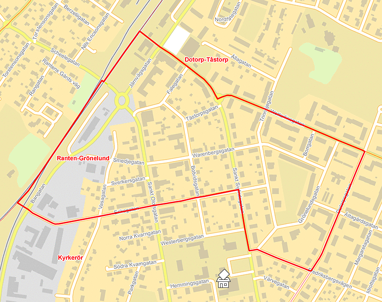Karta över Ranten-Grönelund
