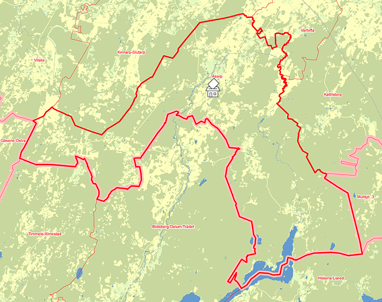 Karta över Åsarp