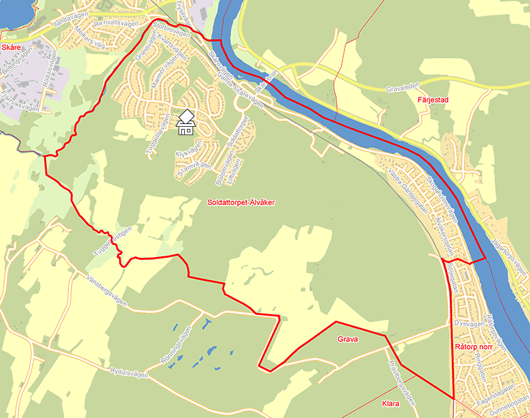 Karta över Soldattorpet-Älvåker