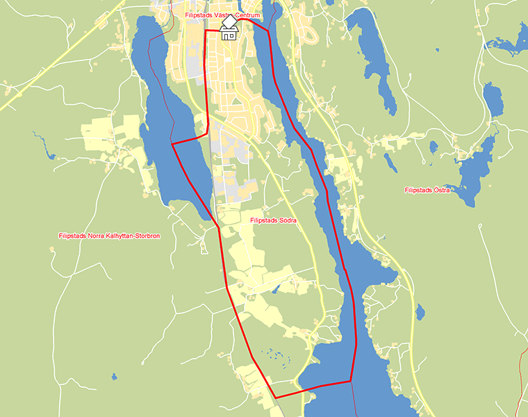 Karta över Filipstads Södra