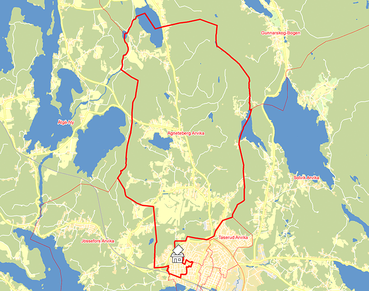 Karta över Agneteberg Arvika