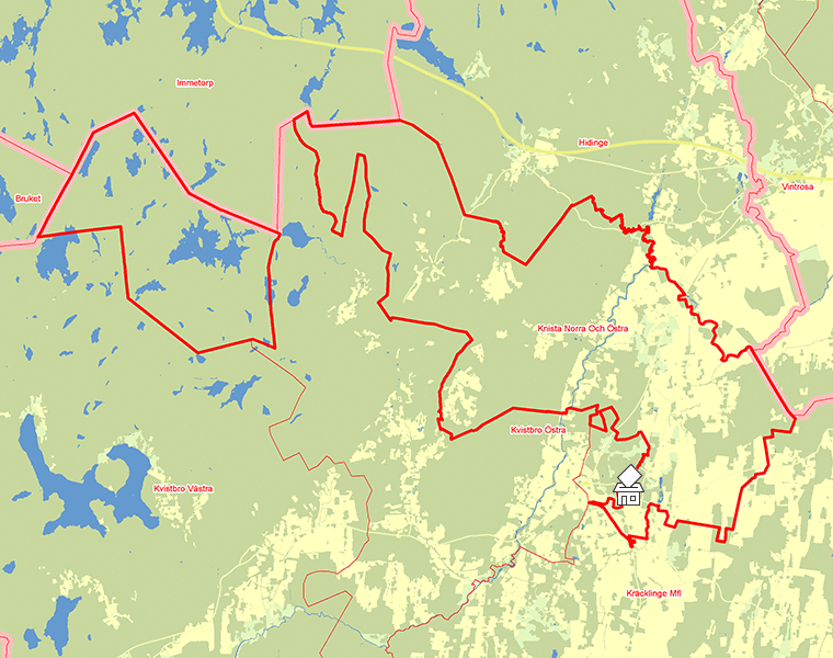 Karta över Knista Norra Och Östra