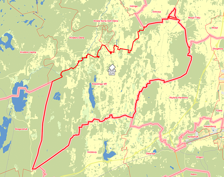 Karta över Kräcklinge Mfl