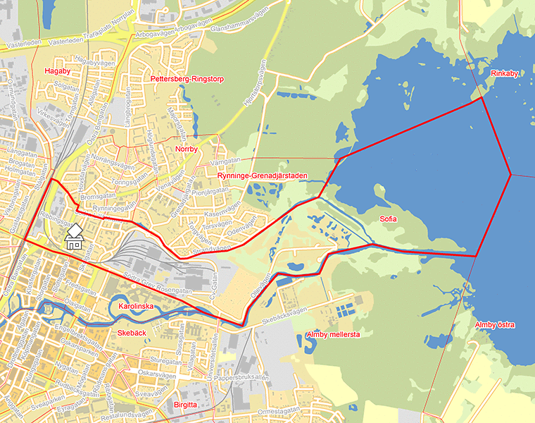 Karta över Sofia